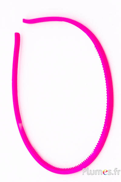 Serre-tête en plastique - largeur 4 mm - fuchsia